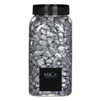 Mica Decorations decoratie steentjes - zilver - 1 kilo - 650ml - hobby steentjes