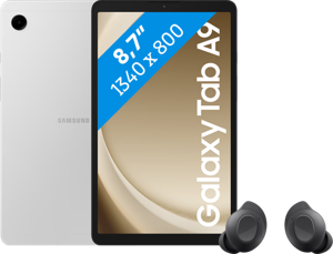 Samsung Galaxy Tab A9 8,7 inch 128GB Wifi Zilver + Buds FE Zwart