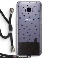 Kleine kattenkopjes: Samsung Galaxy S8 Plus Transparant Hoesje met koord