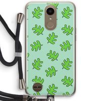 Groene blaadjes: LG K10 (2017) Transparant Hoesje met koord