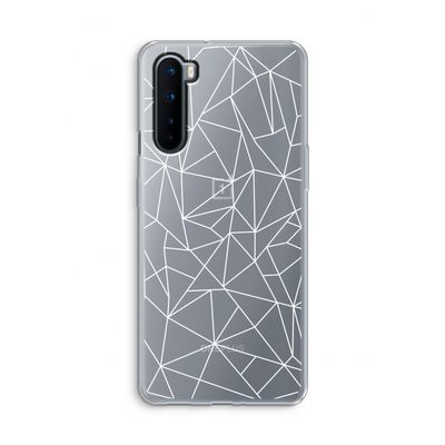Geometrische lijnen wit: OnePlus Nord Transparant Hoesje