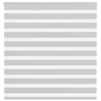 VidaXL Zebra rolgordijn 145x150 cm stofbreedte 140,9 cm lichtgrijs