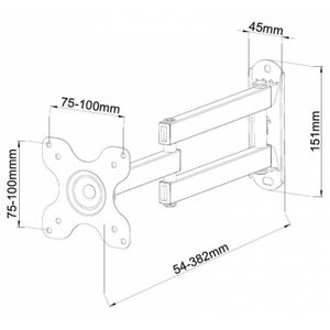 Techly ICA-LCD 923B tv-bevestiging 76,2 cm (30") Zwart