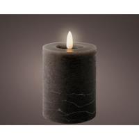 LED Kaars wax grijs Ø7xH11,2cm