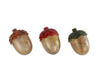 Sculptuur Acorn naturel/kleur a3 mango/aluminium