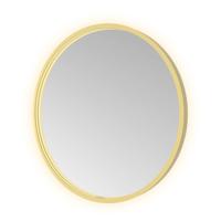 Spiegel Hotbath &MORE 60x60 cm LED-Verlichting Spiegelverwarming Rond Geborsteld Messing PVD