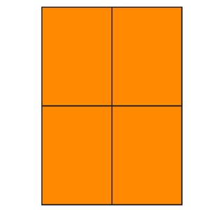 Oranje A4 etiketten 105 x 148 mm 100 vel Sorex