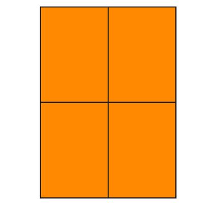 Oranje A4 etiketten 105 x 148 mm 100 vel Sorex