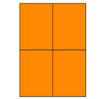 Oranje A4 etiketten 105 x 148 mm 100 vel Sorex