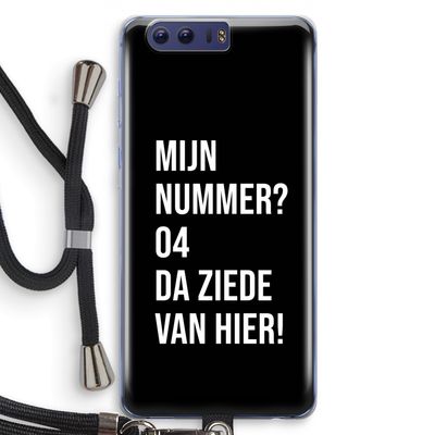 Da ziede van hier - Zwart: Honor 9 Transparant Hoesje met koord