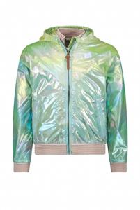 Like Flo Meisjes zomerjas met capuchon - Sea metallic