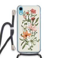 Hello bloemen: iPhone XR Transparant Hoesje met koord