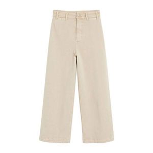 Mango high waist loose fit culotte beige