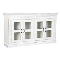 Dressoir Home ESPRIT Wit Kristal Mangohout 180 x 40 x 100 cm