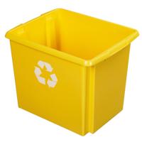 Sunware opslagbox - kunststof - 45 liter - geel - 45 x 36 x 36 cm - opbergers - stapelbaar