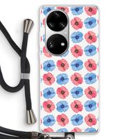 Klaproosjes: Huawei P50 Pro Transparant Hoesje met koord