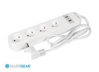 Silvergear Slimme Wifi Stekkerdoos - USB-C en USB-A - Smart - met App Silvergear Slimme Wifi Stekkerdoos - USB-C en USB-A - Smart - met App