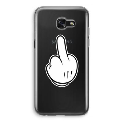 Middle finger black: Samsung Galaxy A5 (2017) Transparant Hoesje