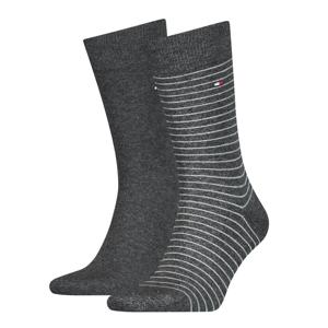 Tommy Hilfiger Men Small Stripe Sock Antraciet 2-Pack-39/42