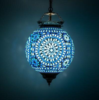 Hanglamp bol Roya blauw in 2 maten