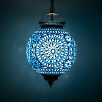 Hanglamp bol Roya blauw in 2 maten