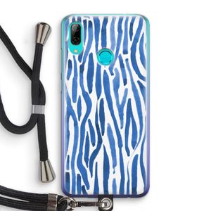 Blauwe nerven: Huawei P Smart (2019) Transparant Hoesje met koord