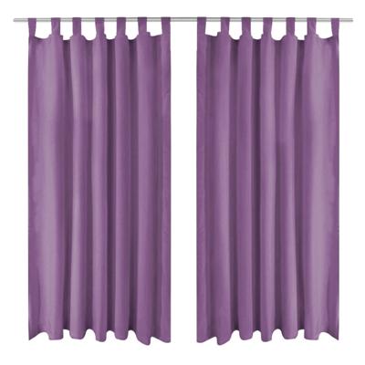 VidaXL Micro-satijnen gordijnen met lussen 140x225 cm lila 2 st