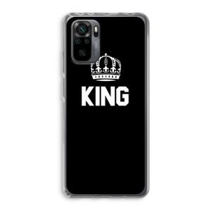 King zwart: Xiaomi Redmi Note 10 Pro Transparant Hoesje