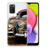 Samsung Galaxy A03S | Siliconen hoesje | met foto Vintage Auto
