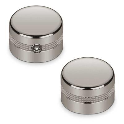 Schaller Solid Shaft Toon/Volume Knoppen 6.35mm "S-Lock Style" Ruthenium (Set van 2) 15090600