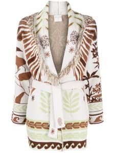 Forte Forte cardigan mi-long à motif en jacquard - Blanc