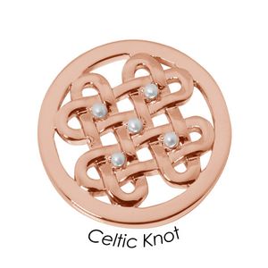 Quoins Disk QMB-62M-R Celtic Knot staal rosekleurig (M)