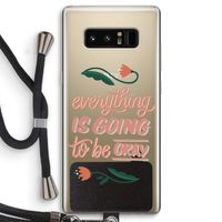 Optimistic flower girl: Samsung Galaxy Note 8 Transparant Hoesje met koord