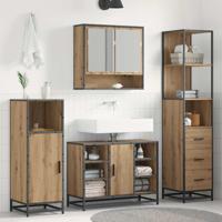 Badkamer Kast artisanaal eikenkleurig 35 x 37.5 x 166 cm