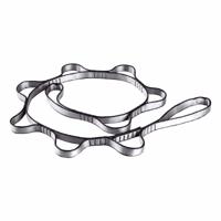 Luchtfoto hangmat 7 ring extension belt nylon hoge-sterkte dubbele riem hangmat riem lengte: 1 1 m (grijs)