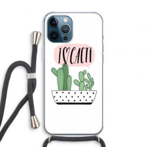 I love cacti: iPhone 12 Pro Transparant Hoesje met koord