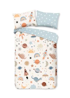 Good Morning Peuter dekbedovertrek "planeten" - Multi - (120x150 cm) - Katoen