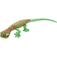 Knuffeldier Gekko Hagedis - zachte pluche stof - premium kwaliteit knuffels - groen/rood - 112 cm   - - thumbnail