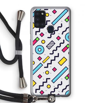 8-bit N°8: Samsung Galaxy A21s Transparant Hoesje met koord
