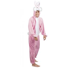 Roze konijnen/ hazen kostuum voor heren One size  -