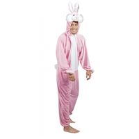 Roze konijnen/ hazen kostuum voor heren One size  - - thumbnail
