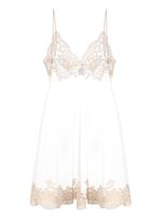 Carine Gilson Calais-Caudry lace slip dress - Tons neutres