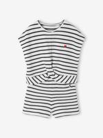 Set voor meisjes, t-shirt en short van fantasie breisel ecru