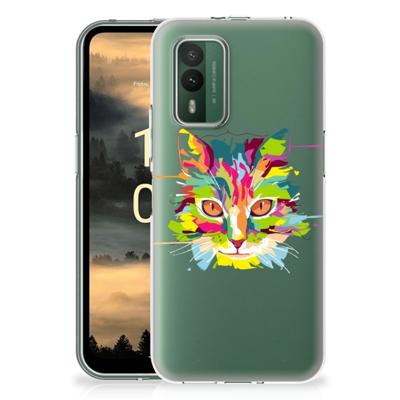 Nokia XR21 Telefoonhoesje met Naam Cat Color Nokia XR21 Telefoonhoesje met Naam Cat Color