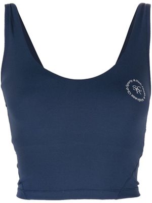 Sporty & Rich débardeur à logo imprimé - Bleu