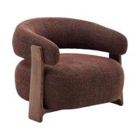 Kave Home Granite fauteuil bruin chenille walnoot