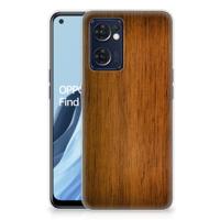 OPPO Reno 7 5G | Find X5 Lite | Bumper Hoesje | Donker Hout