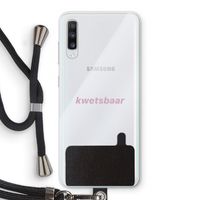 kwetsbaar: Samsung Galaxy A70 Transparant Hoesje met koord