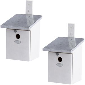 2x Vogelhuisjes/nestkastjes koolmees 33 cm