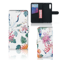 Xiaomi Mi 9 Telefoonhoesje met Pasjes Bird Flowers